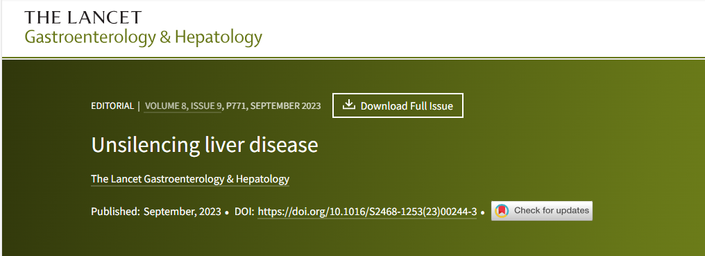 柳葉刀最新社評：讓肝病不再沉默，大力推動FibroScan的普及性